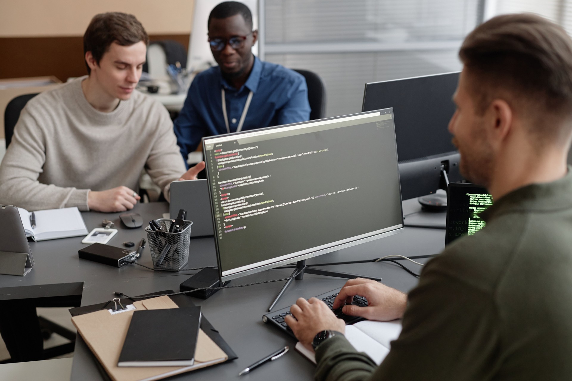 IT Developer Coding on Computer